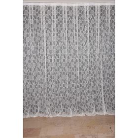 Akça Tekstil 300x260 cm Mor Olimpiyat Krem Tek Kanat Dikilmiş Pileli Fon Perde