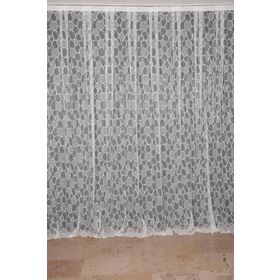 Akça Tekstil 300x260 cm Mor Olimpiyat Krem Tek Kanat Dikilmiş Pileli Fon Perde