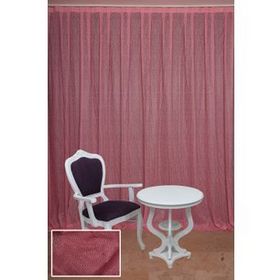 Akça Tekstil 300x260 cm Pembe Çizgili Model Tek Kanat Hazır Dikilmiş Pileli Fon Perde