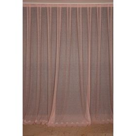 Akça Tekstil 300x260 cm Pudra Dar Etek Tek Kanat Hazır Dikilmiş Pileli Fon Perde