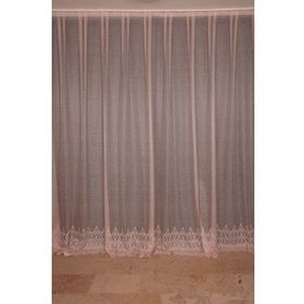 Akça Tekstil 300x260 cm Pudra Geniş Etek Model Tek Kanat Hazır Pileli Fon Perde