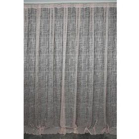 Akça Tekstil 300x260 cm Pudra Kareli Model Tek Kanat Hazır Dikilmiş Pileli Fon Perde