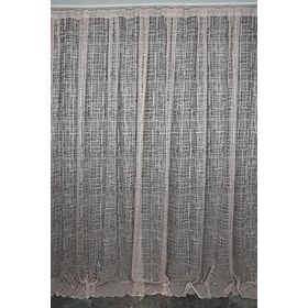 Akça Tekstil 300x260 cm Pudra Kareli Model Tek Kanat Hazır Dikilmiş Pileli Fon Perde