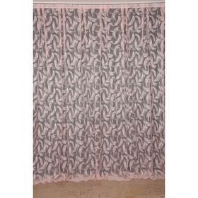 Akça Tekstil 300x260 cm Pudra Kılınç Model Tek Kanat Dikilmiş Hazır Pileli Fon Perde
