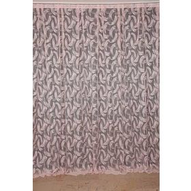Akça Tekstil 300x260 cm Pudra Kılınç Model Tek Kanat Dikilmiş Hazır Pileli Fon Perde