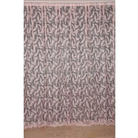 Akça Tekstil 300x260 cm Pudra Kılınç Model Tek Kanat Dikilmiş Hazır Pileli Fon Perde