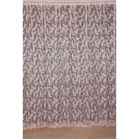 Akça Tekstil 300x260 cm Pudra Kılınç Model Tek Kanat Dikilmiş Hazır Pileli Fon Perde