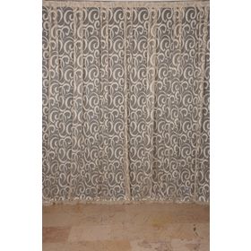 Akça Tekstil 300x260 cm Vizon Ay Modeli Tek Kanat Hazır Dikilmiş Pileli Fon Perde