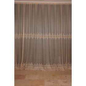 Akça Tekstil 300x260 cm Vizon Göbekli Model Tek Kanat Hazır Dikilmiş Pileli Fon Perde