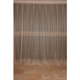 Akça Tekstil 300x260 cm Vizon Göbekli Model Tek Kanat Hazır Dikilmiş Pileli Fon Perde