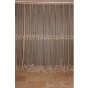 Akça Tekstil 300x260 cm Vizon Göbekli Model Tek Kanat Hazır Dikilmiş Pileli Fon Perde