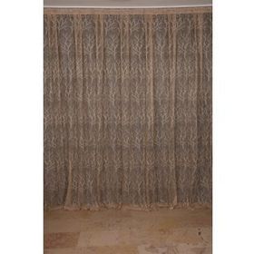 Akça Tekstil 300x260 cm Vizon Granit Model Tek Kanat Dikilmiş Pileli Fon Perde