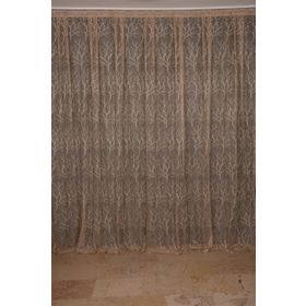Akça Tekstil 300x260 cm Vizon Granit Model Tek Kanat Dikilmiş Pileli Fon Perde