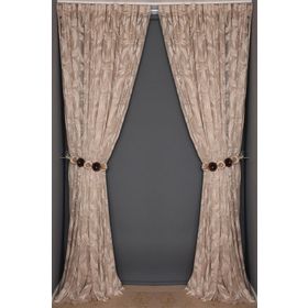 Akça Tekstil 300x260 cm Vizon Kılınç Model Tek Kanat Hazır Pileli Fon Perde