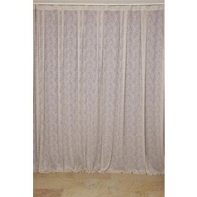 Akça Tekstil 300x260 cm Vizon Mikro Model Tek Kanat Hazır Dikilmiş Pileli Fon Perde
