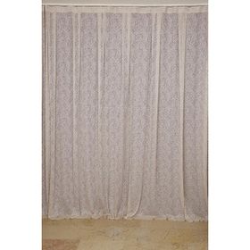 Akça Tekstil 300x260 cm Vizon Mikro Model Tek Kanat Hazır Dikilmiş Pileli Fon Perde