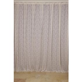 Akça Tekstil 300x260 cm Vizon Mikro Model Tek Kanat Hazır Dikilmiş Pileli Fon Perde