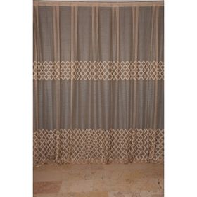 Akça Tekstil 300x260 cm Vizon Osmanlı Model Tek Kanat Dikilmiş Pileli Fon Perde