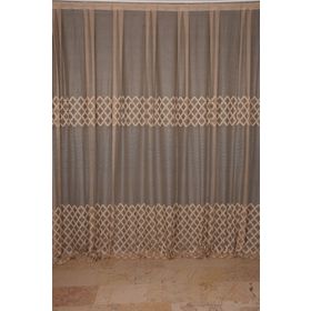 Akça Tekstil 300x260 cm Vizon Osmanlı Model Tek Kanat Dikilmiş Pileli Fon Perde