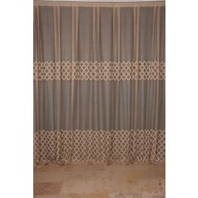 Akça Tekstil 300x260 cm Vizon Osmanlı Model Tek Kanat Dikilmiş Pileli Fon Perde