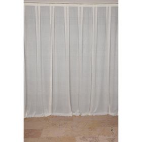 Akça Tekstil 300x260 cm Vizon Petek Model Tek Kanat Dikilmiş Pileli Fon Perde