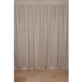 Akça Tekstil 300x260 cm Vizon Petek Model Tek Kanat Dikilmiş Pileli Fon Perde