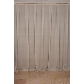 Akça Tekstil 300x260 cm Vizon Petek Model Tek Kanat Dikilmiş Pileli Fon Perde