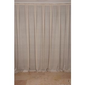 Akça Tekstil 300x260 cm Vizon Petek Model Tek Kanat Dikilmiş Pileli Fon Perde