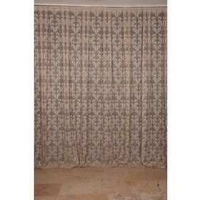 Akça Tekstil 300x260 cm Vizon Sarmaşık Tek Kanat Dikilmiş Pileli Fon Perde