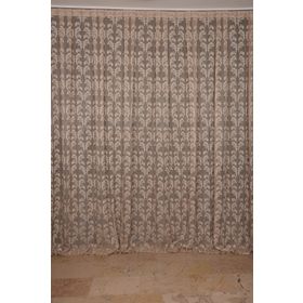 Akça Tekstil 300x260 cm Vizon Sarmaşık Tek Kanat Dikilmiş Pileli Fon Perde