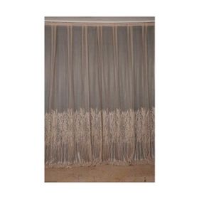 Akça Tekstil 300x260 cm Vizon Selvi Desen Tek Kanat Dikilmiş Pileli Fon Perde