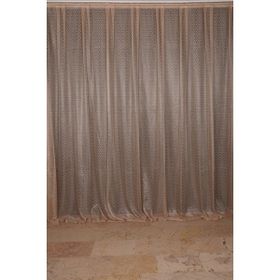 Akça Tekstil 300x260 cm Vizon Seyrek Noktalı Model Tek Kanat Hazır Pileli Fon Perde
