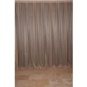 Akça Tekstil 300x260 cm Vizon Seyrek Noktalı Model Tek Kanat Hazır Pileli Fon Perde