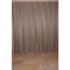 Akça Tekstil 300x260 cm Vizon Seyrek Noktalı Model Tek Kanat Hazır Pileli Fon Perde