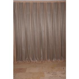 Akça Tekstil 300x260 cm Vizon Seyrek Noktalı Model Tek Kanat Hazır Pileli Fon Perde