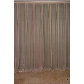 Akça Tekstil 300x260 cm Vizon Sık Noktalı Model Tek Kanat Hazır Pileli Fon Perde