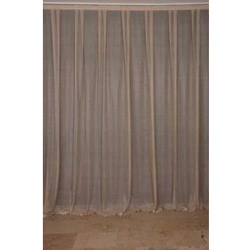 Akça Tekstil 300x260 cm Vizon Sık Noktalı Model Tek Kanat Hazır Pileli Fon Perde