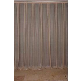 Akça Tekstil 300x260 cm Vizon Sık Noktalı Model Tek Kanat Hazır Pileli Fon Perde