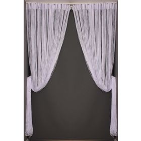 Akça Tekstil 300x270 cm Beyaz Düz Model Hazır İp Perde Perde