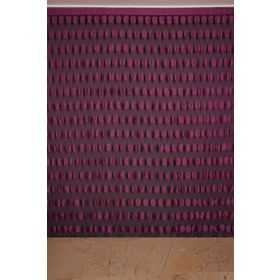 Akça Tekstil 300x270 cm Mor Büyük Puanlı Model İp Hazır Perde