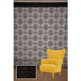 Akça Tekstil 300x270 cm Örümcek Model Siyah Renk Hazır Düğmeleri Dikilmiş İp Perde