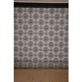 Akça Tekstil 300x270 cm Örümcek Model Siyah Renk Hazır Düğmeleri Dikilmiş İp Perde
