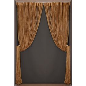 Akça Tekstil 300x280 cm Gold Düz Model Hazır İp Perde