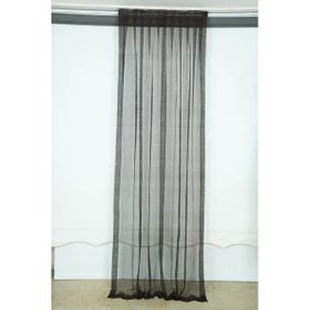 Akça Tekstil 75x260 cm Acı Kahve Dar Etek Tek Kanat Hazır Dikilmiş Pileli Fon Perde