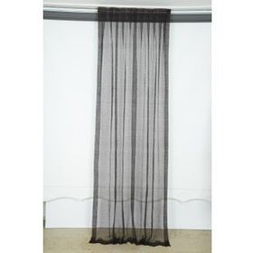 Akça Tekstil 75x260 cm Acı Kahve Dar Etek Tek Kanat Hazır Dikilmiş Pileli Fon Perde
