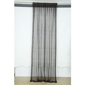 Akça Tekstil 75x260 cm Acı Kahve Dar Etek Tek Kanat Hazır Dikilmiş Pileli Fon Perde