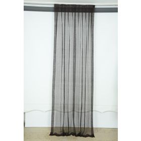 Akça Tekstil 75x260 cm Acı Kahve Dar Etek Tek Kanat Hazır Dikilmiş Pileli Fon Perde