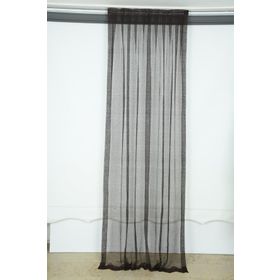 Akça Tekstil 75x260 cm Acı Kahve Dar Etek Tek Kanat Hazır Dikilmiş Pileli Fon Perde