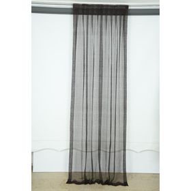 Akça Tekstil 75x260 cm Acı Kahve Dar Etek Tek Kanat Hazır Dikilmiş Pileli Fon Perde