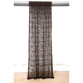 Akça Tekstil 75x260 cm Acı Kahve Sultan 2 Tek Kanat Hazır Dikilmiş Pileli Fon Perde